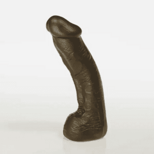 Hochwertiger, realistischer schwarzer Dildo aus Silikon mit detaillierter Textur, ergonomischer Form und glatter Oberfläche, ideal für sexuelle Wellness und persönliche Freude.